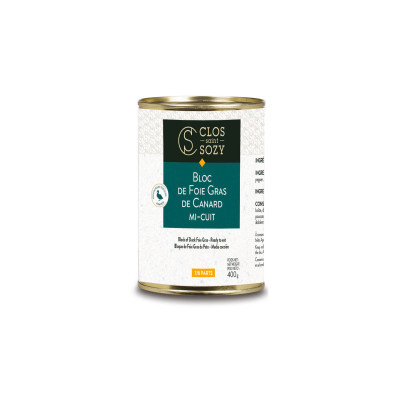 Bloc de foie gras de canard CLOS SAINT SOZY, 400 g