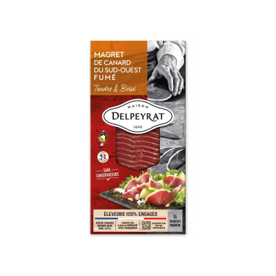 Magret de canard fumé tranché DELPEYRAT, 70g