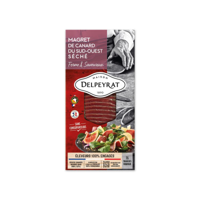 Magret de canard séché tranché DELPEYRAT, 70g