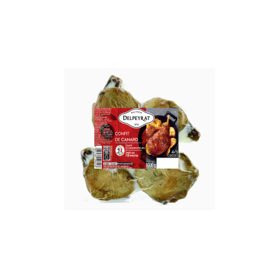 4 cuisses de canard confites mi-cuit DELPEYRAT, 1 kg environ