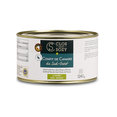 4 cuisses de canard confites du Sud-Ouest CLOS SAINT SOZY, 1240 g,