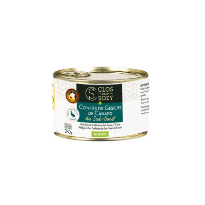 Gésiers de canard confits du Sud-Ouest CLOS SAINT SOZY, 380 g
