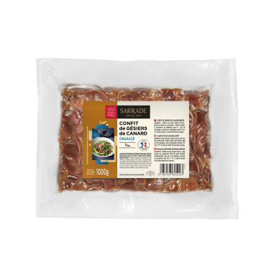 Gésiers de canard confits émincés SARRADE, 1 kg
