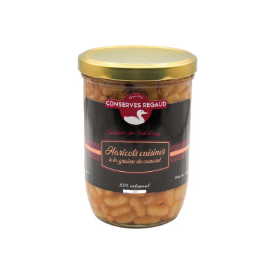 Haricots cuisinés à la graisse de canard REGAUD, 750 g