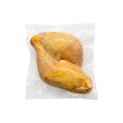 2 cuisses de poulet jaune Halal FR (230/270g), 500 g environ, congelées