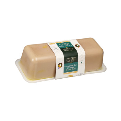 Bloc de foie gras de canard (30% morceaux) CLOS SAINT SOZY, 930g