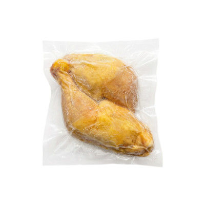2 cuisses de poulet jaune Halal FR (230/270g), 500 g environ, congelées
