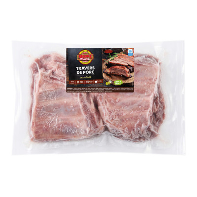 Travers de porc marinés, 1 kg environ, congelés