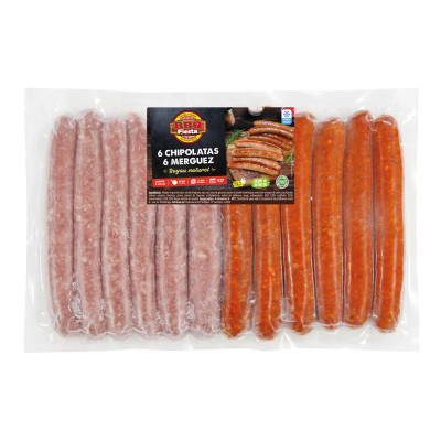 6 chipolatas / 6 merguez, congelées