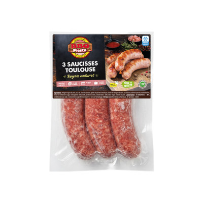 3 saucisses de Toulouse, congelées