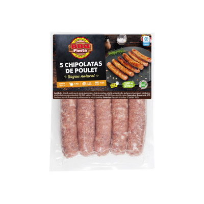 5 chipolatas de poulet, congelées