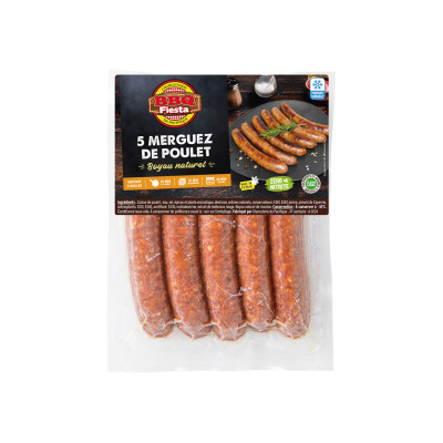 5 merguez de poulet, congelées