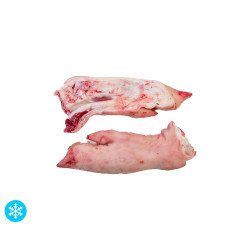 Pied de porc coupé congelé