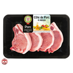 4 côtes de porc locales