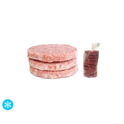 Steak haché 100% pur bœuf (100g), le carton de 6,1 kg, congelé