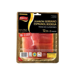 Jambon Serrano ESPUNA, 10 tranches superfines