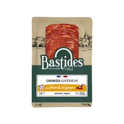 Chorizo aux piments d'Espagne BASTIDES, 14 tranches